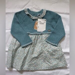 NWT Blue Knit Baby Dress